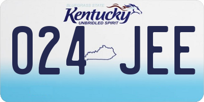 KY license plate 024JEE
