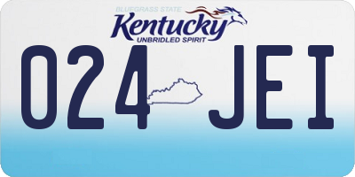 KY license plate 024JEI