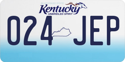 KY license plate 024JEP