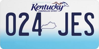 KY license plate 024JES