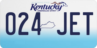 KY license plate 024JET