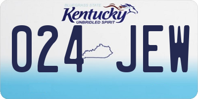 KY license plate 024JEW