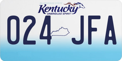 KY license plate 024JFA