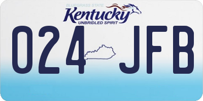 KY license plate 024JFB