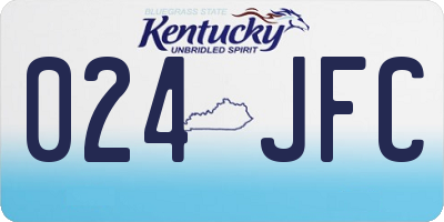 KY license plate 024JFC