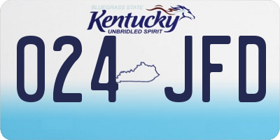 KY license plate 024JFD