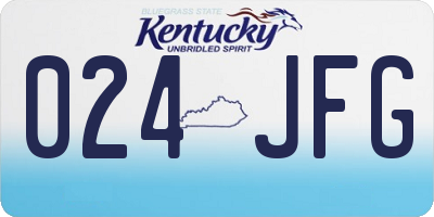 KY license plate 024JFG