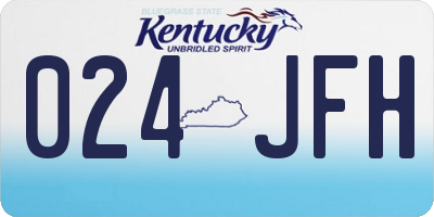 KY license plate 024JFH