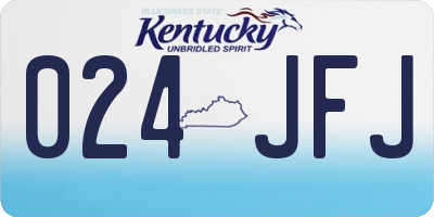 KY license plate 024JFJ