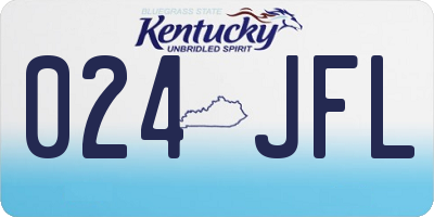 KY license plate 024JFL