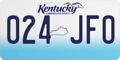 KY license plate 024JFO