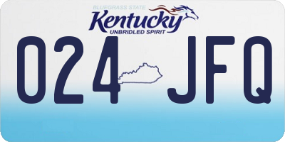 KY license plate 024JFQ