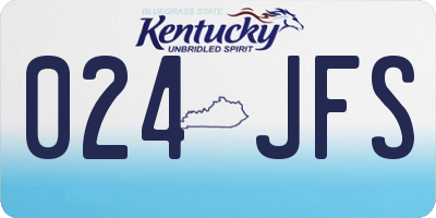KY license plate 024JFS