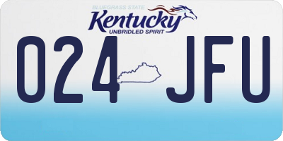 KY license plate 024JFU