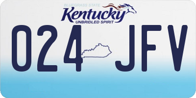 KY license plate 024JFV