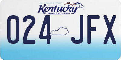 KY license plate 024JFX