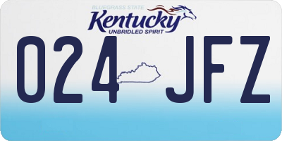 KY license plate 024JFZ