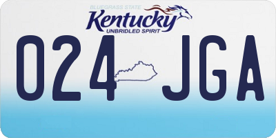 KY license plate 024JGA