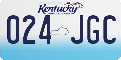 KY license plate 024JGC