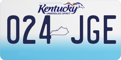 KY license plate 024JGE