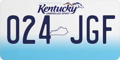 KY license plate 024JGF