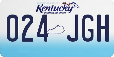 KY license plate 024JGH