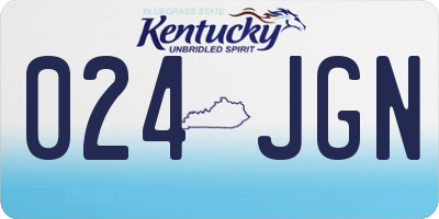 KY license plate 024JGN