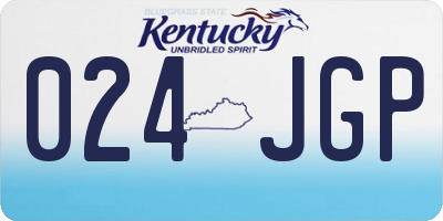 KY license plate 024JGP