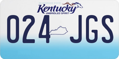 KY license plate 024JGS