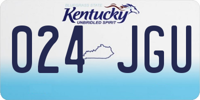 KY license plate 024JGU