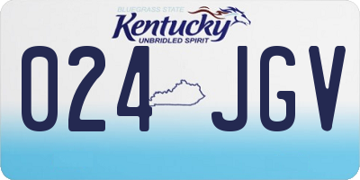 KY license plate 024JGV