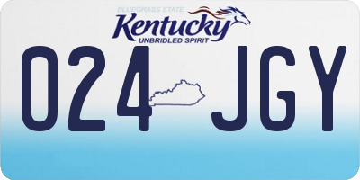 KY license plate 024JGY