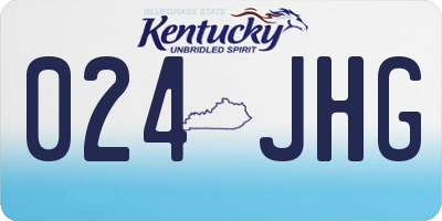 KY license plate 024JHG