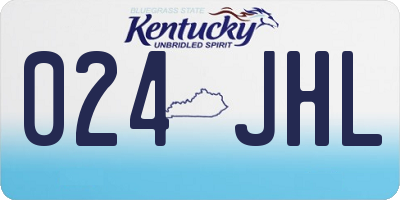 KY license plate 024JHL