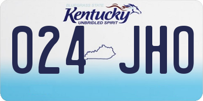 KY license plate 024JHO