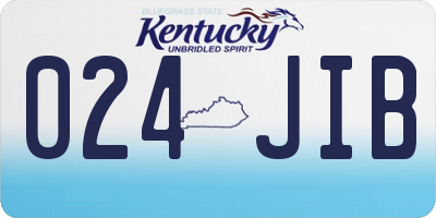 KY license plate 024JIB