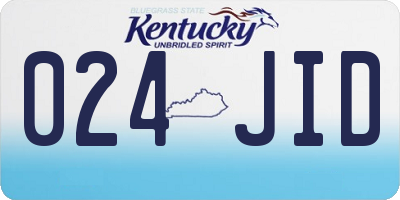 KY license plate 024JID