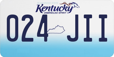 KY license plate 024JII