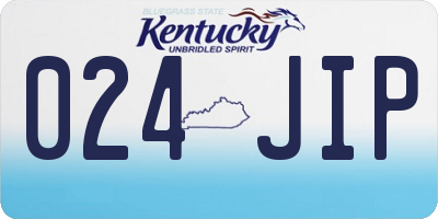 KY license plate 024JIP