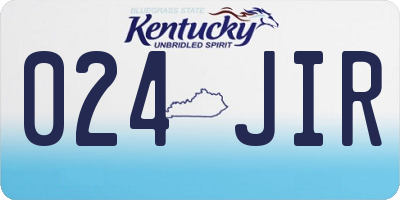 KY license plate 024JIR