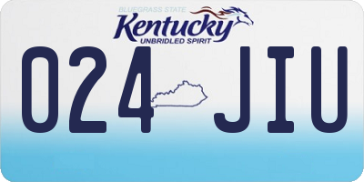 KY license plate 024JIU