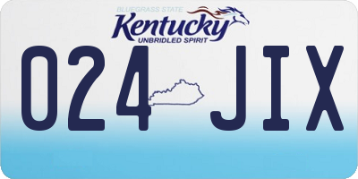 KY license plate 024JIX