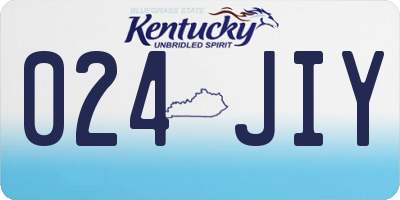 KY license plate 024JIY