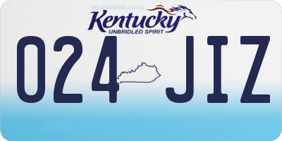 KY license plate 024JIZ