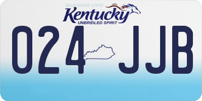 KY license plate 024JJB