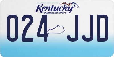 KY license plate 024JJD