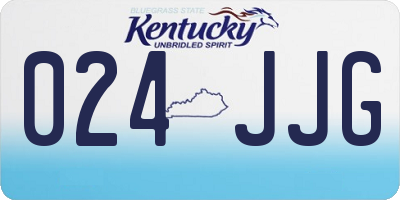 KY license plate 024JJG