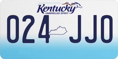 KY license plate 024JJO