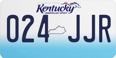 KY license plate 024JJR