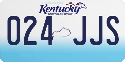 KY license plate 024JJS
